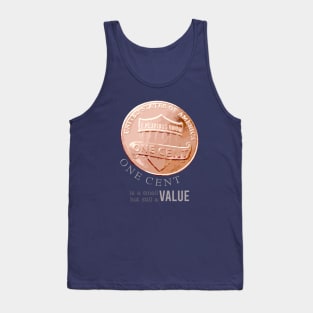 One Cent Coin Value Tank Top